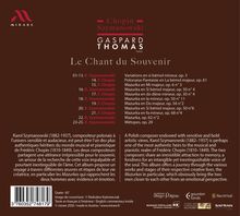 Texte sind: 
"Chopin Szymanowski"
"Gaspard Thomas"
"Le Chant du Souvenir"

Logo:
Mirare-Logo oben links.