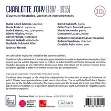 Charlotte Sohy (1887-1955): Orchester,Vokal- &amp; Instrumentalwerke, 3 CDs