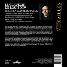 LE CLAVECIN DE LOUIS XIV - Tome I. LA GLOIRE DU SOLEIL. Werke von Couperin, Boesset; Bild von Brice Sailly.