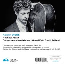 Antonín Dvořák, Raphaël Jouan, Orchestre national de Metz Grand Est, David Reiland. Ein Mann lehnt an einem Cello.