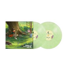 "SPRING COLLECTION 2026" unten rechts. Illustration eines Mädchens mit Kopfhörern unter einem Baum, neben zwei grünen Schallplatten.