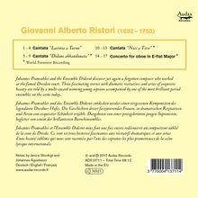 Giovanni Alberto Ristori (1692-1753): Kantaten für Sopran &amp; Orchester, CD