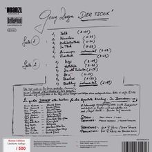 Text: Georg Danzer "DER TSCHIK", Seite 1, Liste von 6 Titeln, Seite 2, weitere 6 Titel, Bonus Edition Limitierte Auflage 1/500.