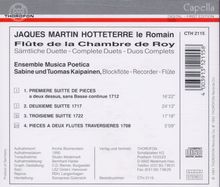 Jacques-Martin Hotteterre (1674-1763): Sämtliche Flötenduette, CD