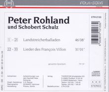 Peter Rohland: Landstreicherballaden und Lieder des Francois Villon, CD