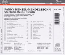 Fanny Mendelssohn-Hensel (1805-1847): Chorlieder,Duette,Terzette, CD