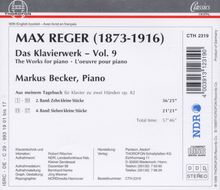 Max Reger (1873-1916): Das Klavierwerk Vol.9, CD