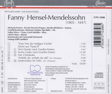 Fanny Mendelssohn-Hensel (1805-1847): Chorlieder,Duette,Terzette, CD