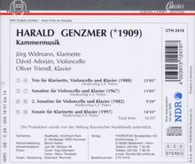 Harald Genzmer (1909-2007): Trio für Klarinette,Cello &amp; Klavier, CD