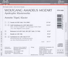 Wolfgang Amadeus Mozart (1756-1791): Klavierstücke, CD