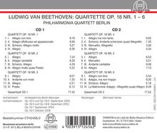 Ludwig van Beethoven (1770-1827): Streichquartette Nr.1-6, 2 CDs