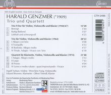 Harald Genzmer (1909-2007): Klaviertrios (1944/67 &amp; 1964), CD