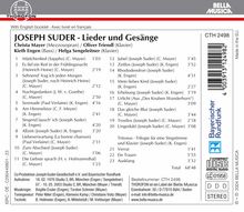 Joseph Suder (1892-1980): Lieder, CD
