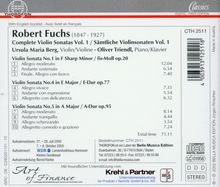 Robert Fuchs (1847-1927): Sämtliche Violinsonaten Vol.1, CD