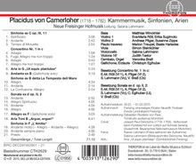 Placidus von Camerloher (1718-1782): Sinfonien, Kammermusik &amp; Arien, CD