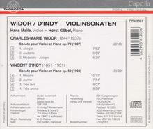 Charles-Marie Widor (1844-1937): Sonate für Violine &amp; Klavier op.79, CD