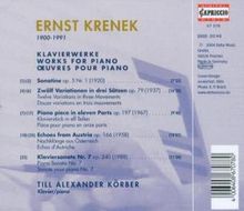 Ernst Krenek (1900-1991): Klavierstücke, CD