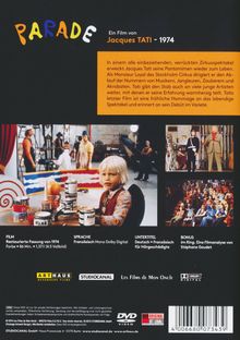 Parade (OmU), DVD