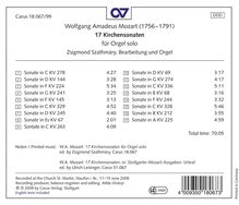 Wolfgang Amadeus Mozart (1756-1791): Kirchensonaten für Orgel solo, CD