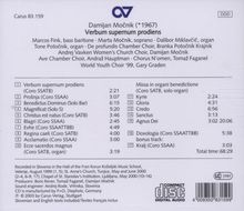 Damijan Mocnik (geb. 1967): Verbum supernum prodiens, CD