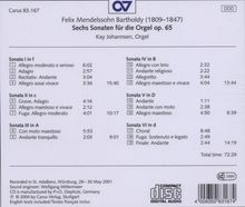 Felix Mendelssohn Bartholdy (1809-1847): Orgelsonaten op.65 Nr.1-6, CD