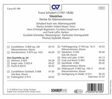 Franz Schubert (1797-1828): Lieder für Männerchor, CD