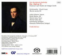 Felix Mendelssohn Bartholdy (1809-1847): Geistliche Chorwerke Vol.12 (Elias), 2 Super Audio CDs