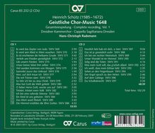 Heinrich Schütz (1585-1672): Geistliche Chor-Music 1648 (Carus Schütz-Edition Vol. 1), 2 CDs