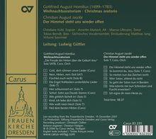 Gottfried August Homilius (1714-1785): Weihnachtsoratorium "Freude der Hirten über die Geburt Jesu", CD