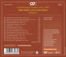 Gottfried August Homilius (1714-1785): Motetten II, CD