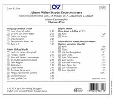 Michael Haydn (1737-1806): Deutsche Messe (Erstes Deutsches Hochamt), CD