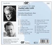 Franz Schubert (1797-1828): Lieder - "Dunkel oder Licht", CD