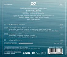 Josef Rheinberger (1839-1901): Die Wasserfee - Weltliche Lieder und Quartette, CD