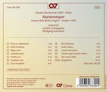 Claudio Monteverdi (1567-1643): Vespro della beata vergine, CD