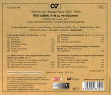Heinrich von Herzogenberg (1843-1900): Weltliche Chormusik Vol.1, CD