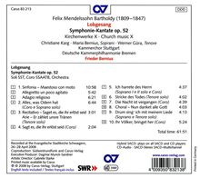 Felix Mendelssohn Bartholdy (1809-1847): Symphonie Nr.2 "Lobgesang", CD