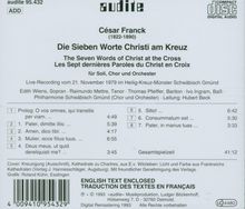 Cesar Franck (1822-1890): Die sieben letzten Worte Christi am Kreuz, CD