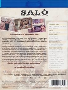 Salò (Blu-ray), Blu-ray Disc