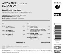 Anton Eberl (1765-1807): Klaviertrios op.8 Nr.1-3, 2 CDs