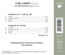 Carl Czerny (1791-1857): Symphonien Nr.1 &amp; 5, CD
