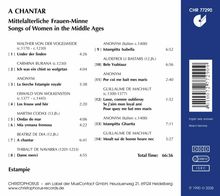 A Chantar - Lieder der Frauen-Minne, CD