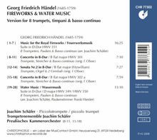 Georg Friedrich Händel (1685-1759): Feuerwerksmusik für 8 Trompeten,Pauken,Bc, CD