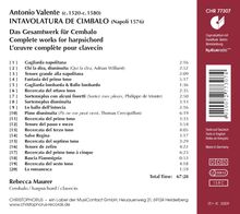 Antonio Valente (1520-1580): Intavolatura di Cimbalo (Neapel 1576), CD