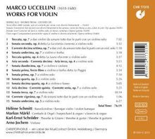 Marco Uccellini (1610-1680): Werke für Violine, CD