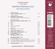 Leonhard Lechner (1553-1606): Geistliche Festmusik, CD