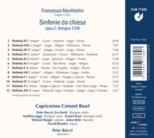 Francesco Onofrio Manfredini (1684-1762): Sinfonie da Chiesa op.2 Nr.1-12 (Bologna 1709), CD