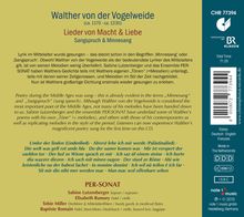 Walther von der Vogelweide (1170-1230): Lieder von Macht &amp; Liebe, CD