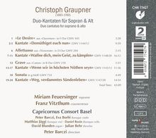 Christoph Graupner (1683-1760): Duo-Kantaten für Sopran &amp; Alt, CD