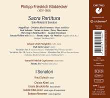 Philipp Friedrich Böddecker (1607-1683): Sacra Partitura - Solo-Motetten &amp; Sonaten, CD