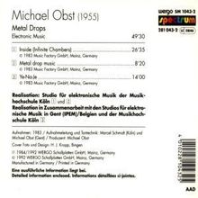 Michael Obst (geb. 1955): Metal Drops (Electronic Music), CD